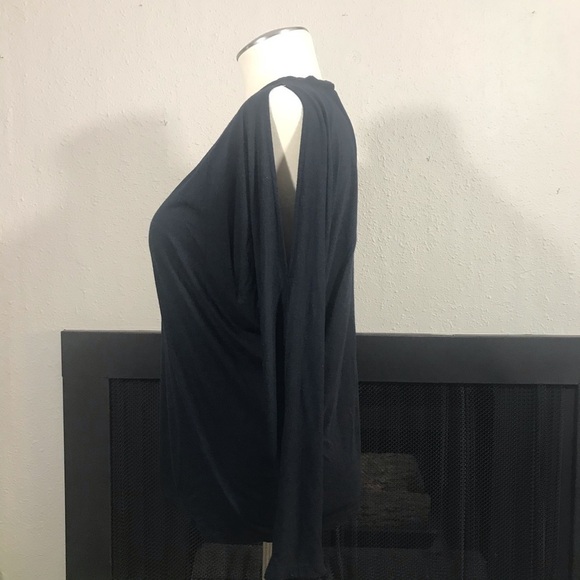 Banana Republic Black 3/4 Dolman Open Sleeve T-Shirt size L - Picture 2 of 9